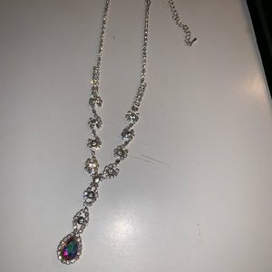 Wedding teardrop necklace bride